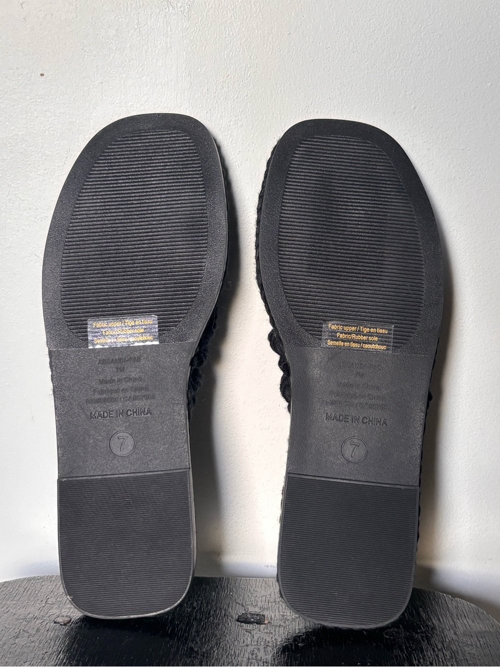 Abound Black Braided Rope Knot Slide Sandals W7 - Picture 7 of 7